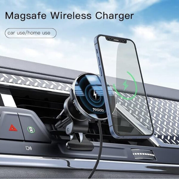 Magnetic Airvent Ditachable 15W Wireless Car Holder